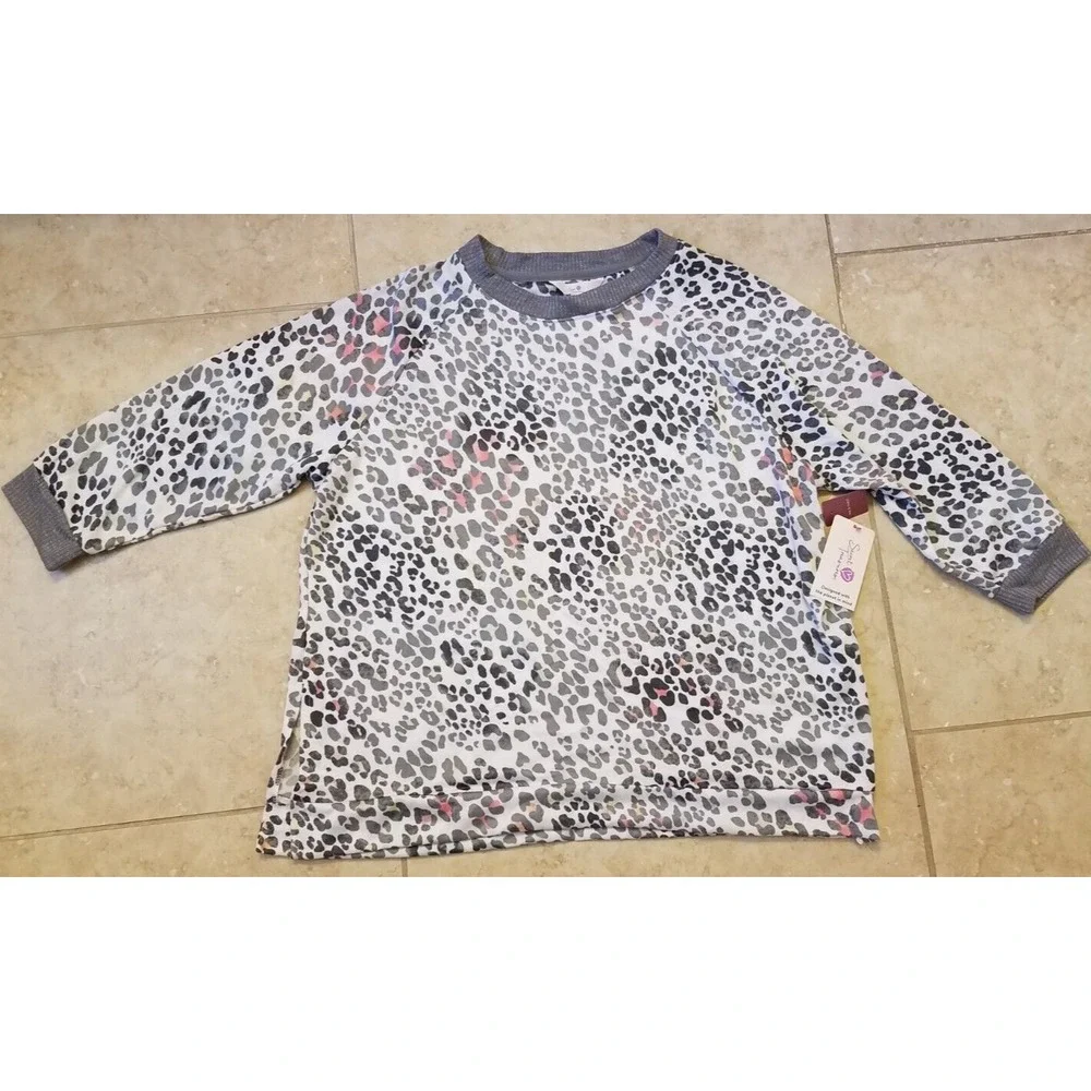 Secret Treasures Women 2pc Lounge Sleep Set Top & Pants Animal Print M (8-10)NEW